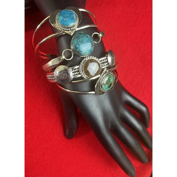 08 Pieces Peruvian Semi-precious Stone Bracelets from Perú NEW - Picture 2 of 6